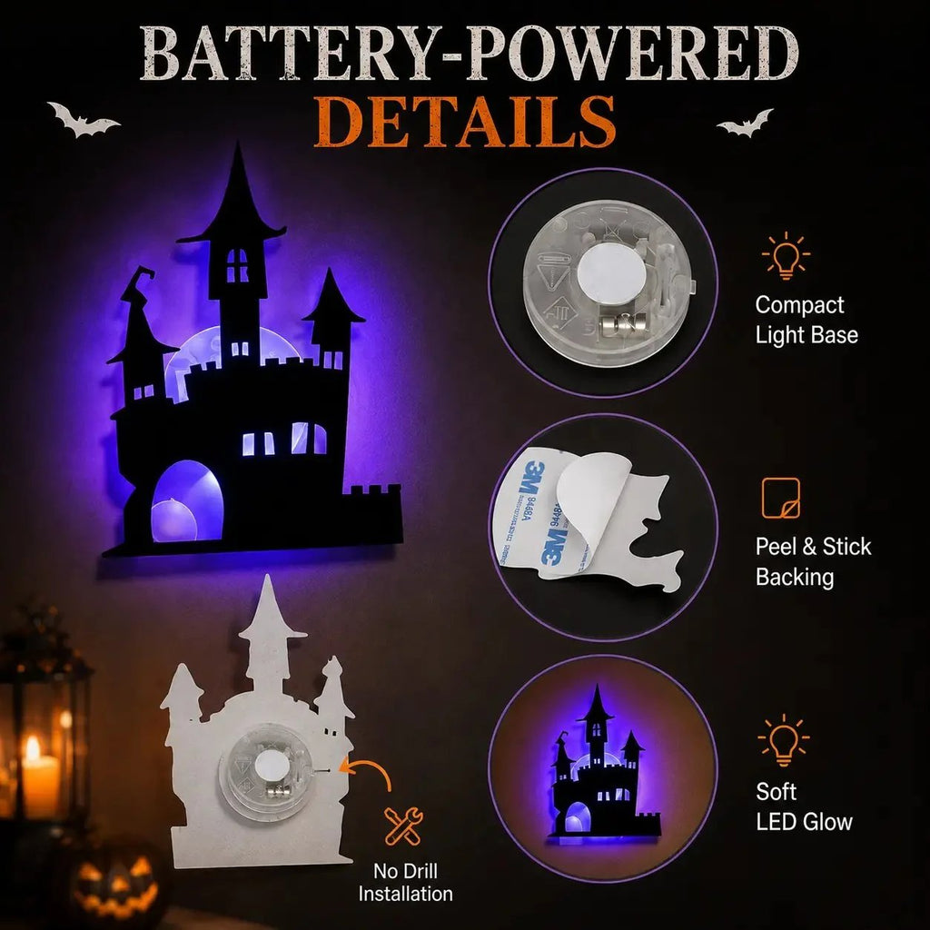 🥳 2026 SPECIAL 🥳💞 Over 50,000 sold! LED Halloween wall stickers—battery-operated, self-adhesive light-up decorations.