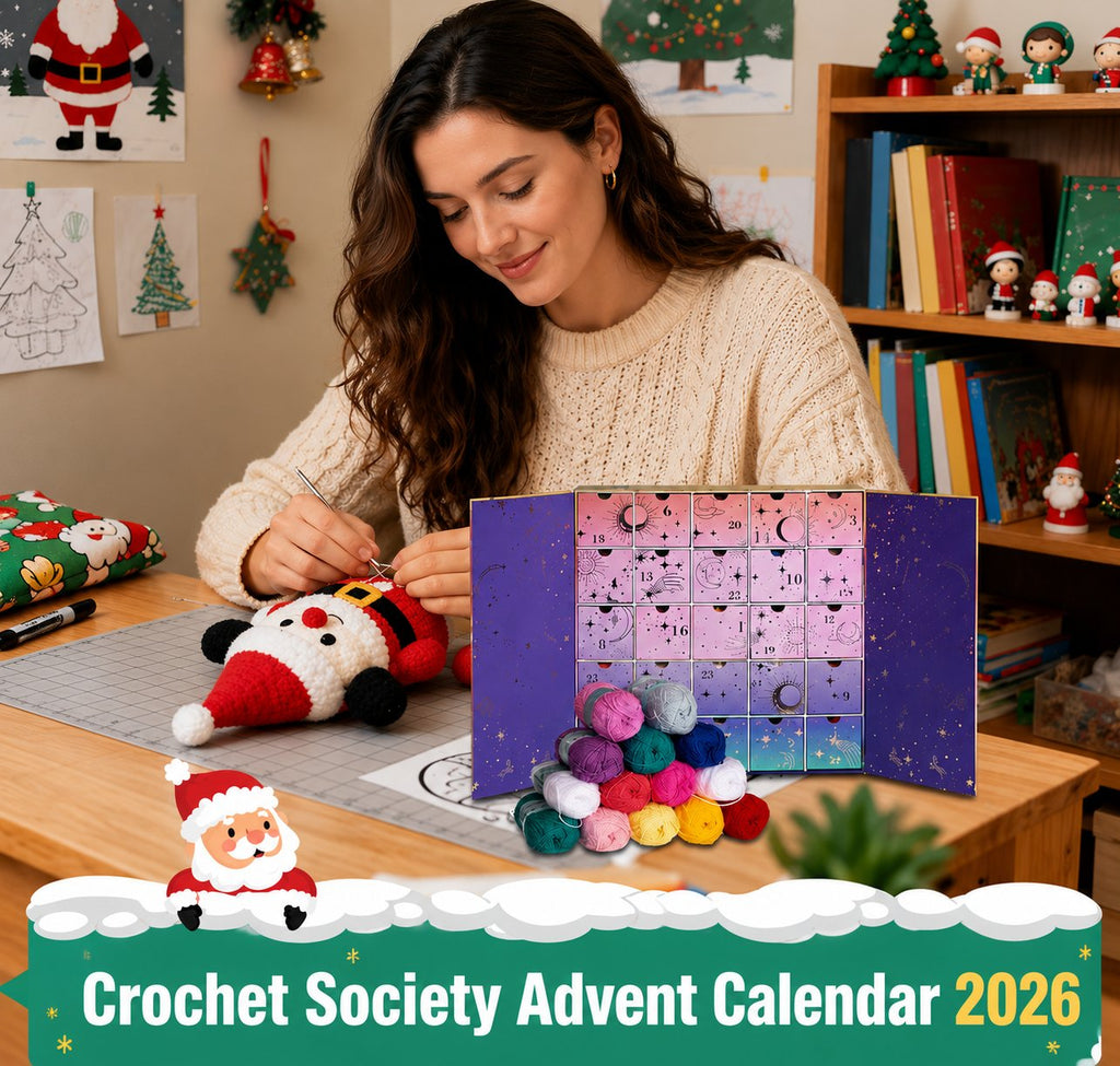 🎁🧵 2026 Crochet Countdown Calendar – 25‑day set of yarn, crochet tools, patterns and creative surprises (🔥 Exactly as featured in the video)