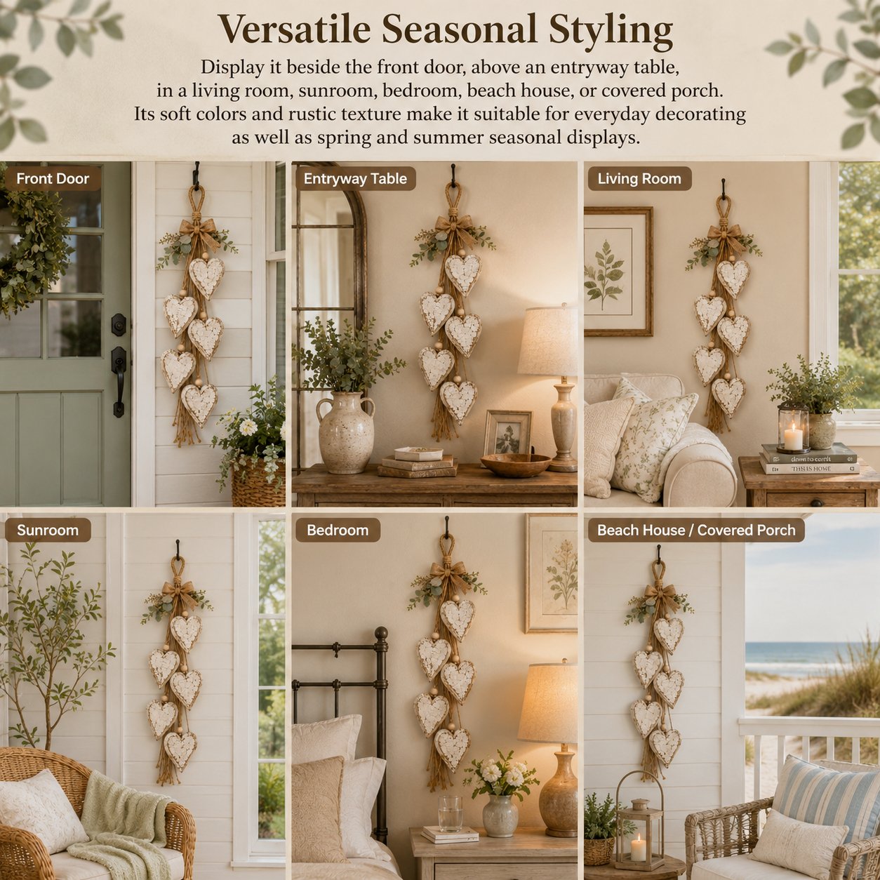 🤎 "Hanging Heart" Wall Decoration