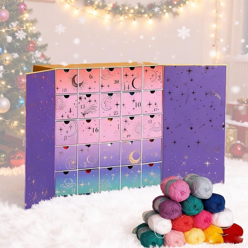 🎁🧵 2026 Crochet Countdown Calendar – 25‑day set of yarn, crochet tools, patterns and creative surprises (🔥 Exactly as featured in the video)