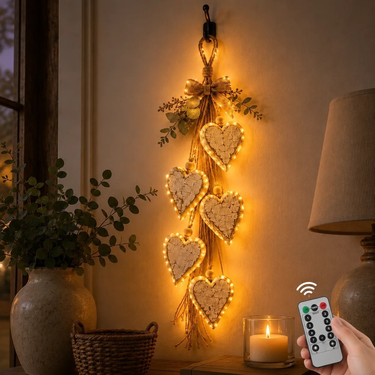 🤎 "Hanging Heart" Wall Decoration