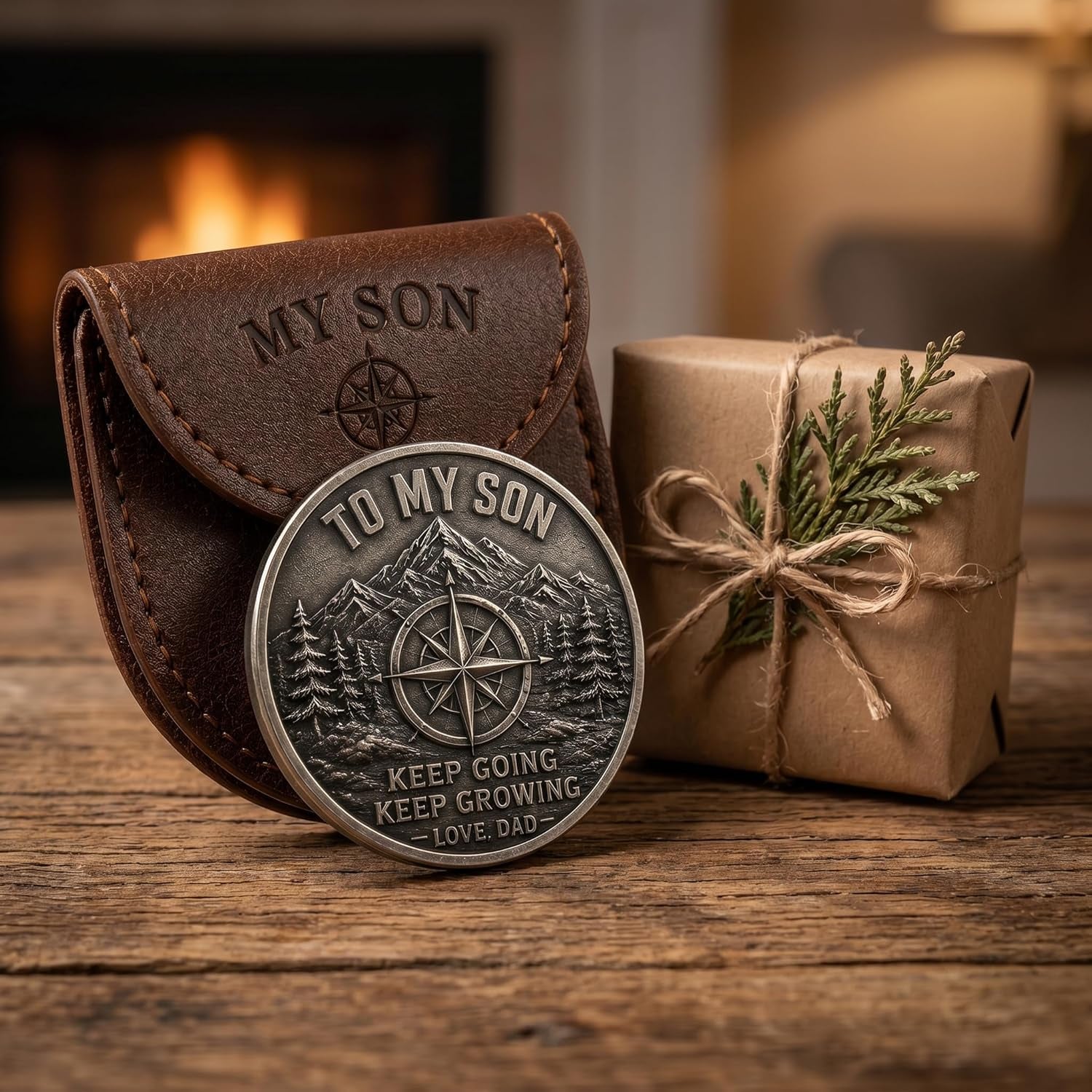 To My Son Inspirational Keepsake Coin From Dad