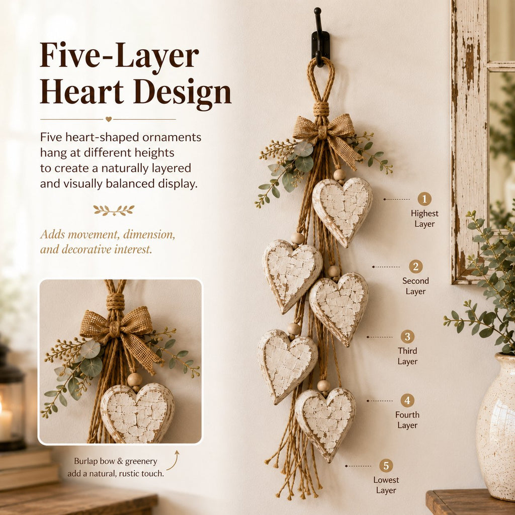 🤎 "Hanging Heart" Wall Decoration