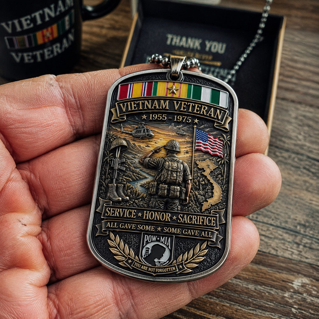 🇺🇸 Last Day Promo: 49% OFF 🎖️Vietnam Veteran All Gave Some Some Gave All Tribute Dog Tag Necklace