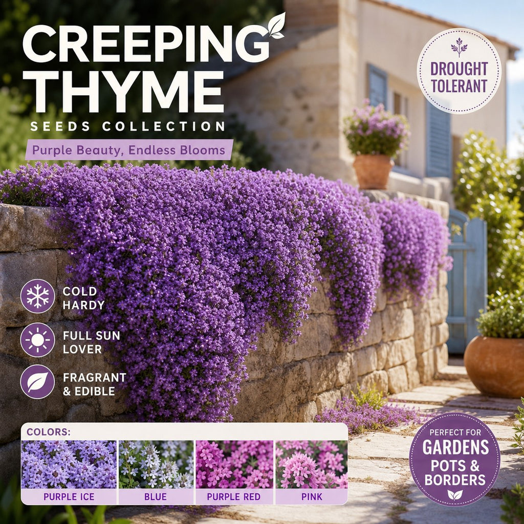 🌸 Creeping Thyme – colorful ground cover seeds