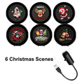 🎅🌌 Plug-and-Play HD Christmas Projector – 6 or 10 festive scenes